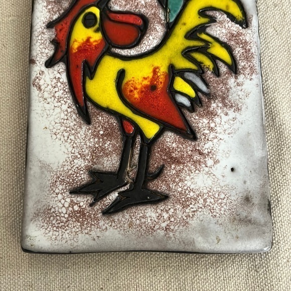 Ruscha MCM‎ Rooster Ceramic Wall Plate 50s 60s Era - Picture 5 of 9